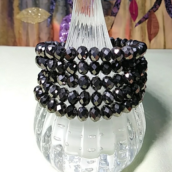 Swarovski Crystal Bead Wire Wrap Boho Bracelet